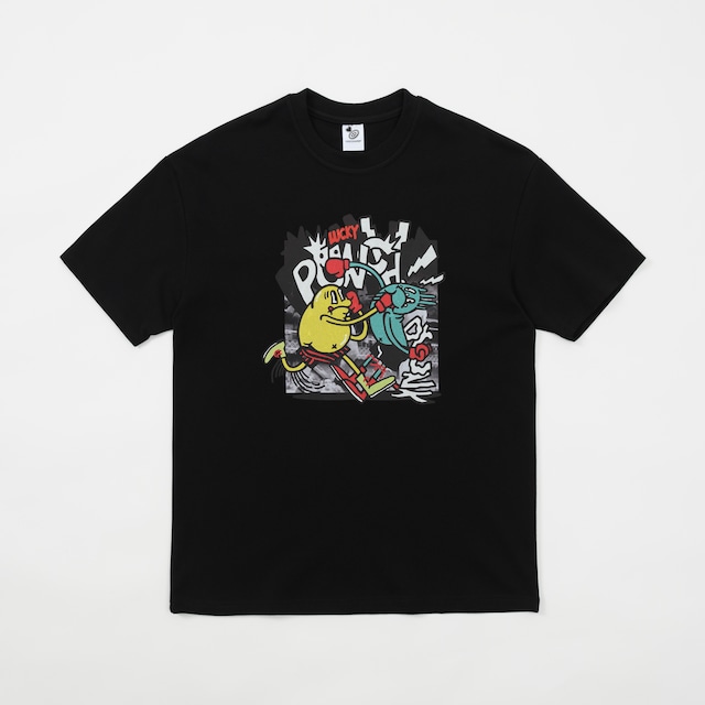 [LKCS] LUCKYCHARMS x OX. Punch drunk T shirts black 正規品 韓国ブランド 韓国ファッション 韓国代行 lucky charms T-シャツ ソ・イングク