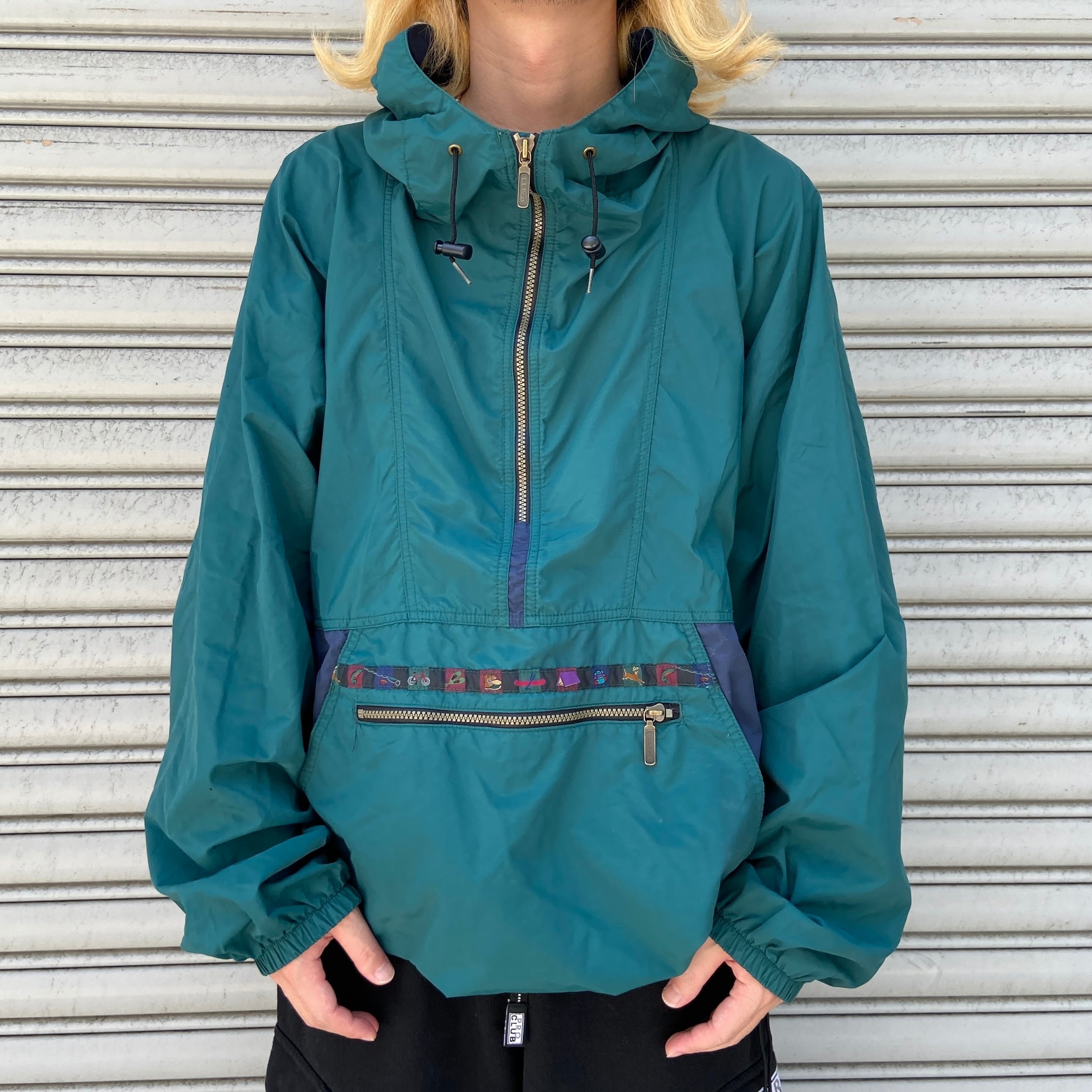 80s USA製 L.L.Bean ナイロンアノラックパーカー チロリアン XL | 古着