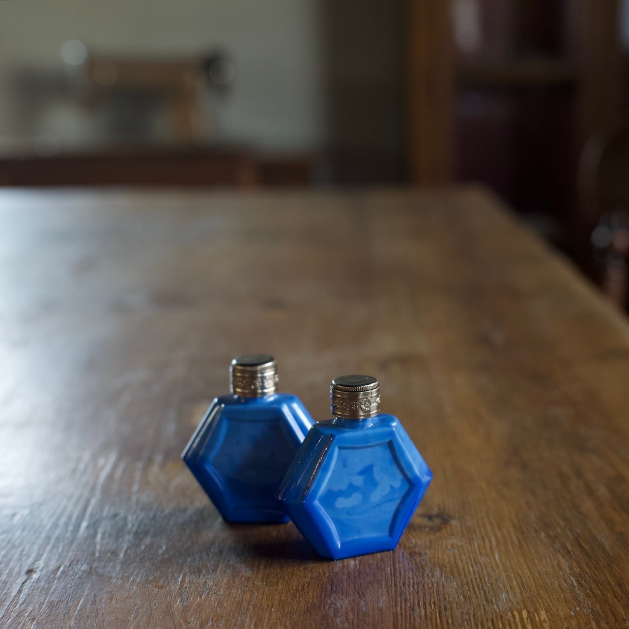 Malachite Perfume Bottle/ マラカイト 香水瓶〈 チェコガラス
