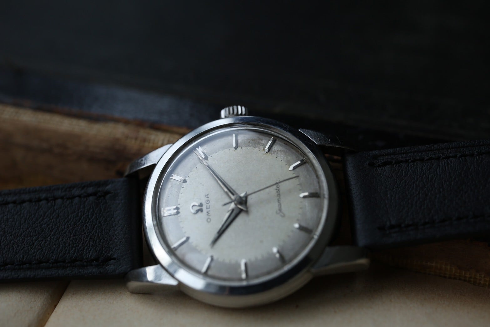 OMEGA】 1956年製 オメガ シーマスター ロングドルフィン×砲弾