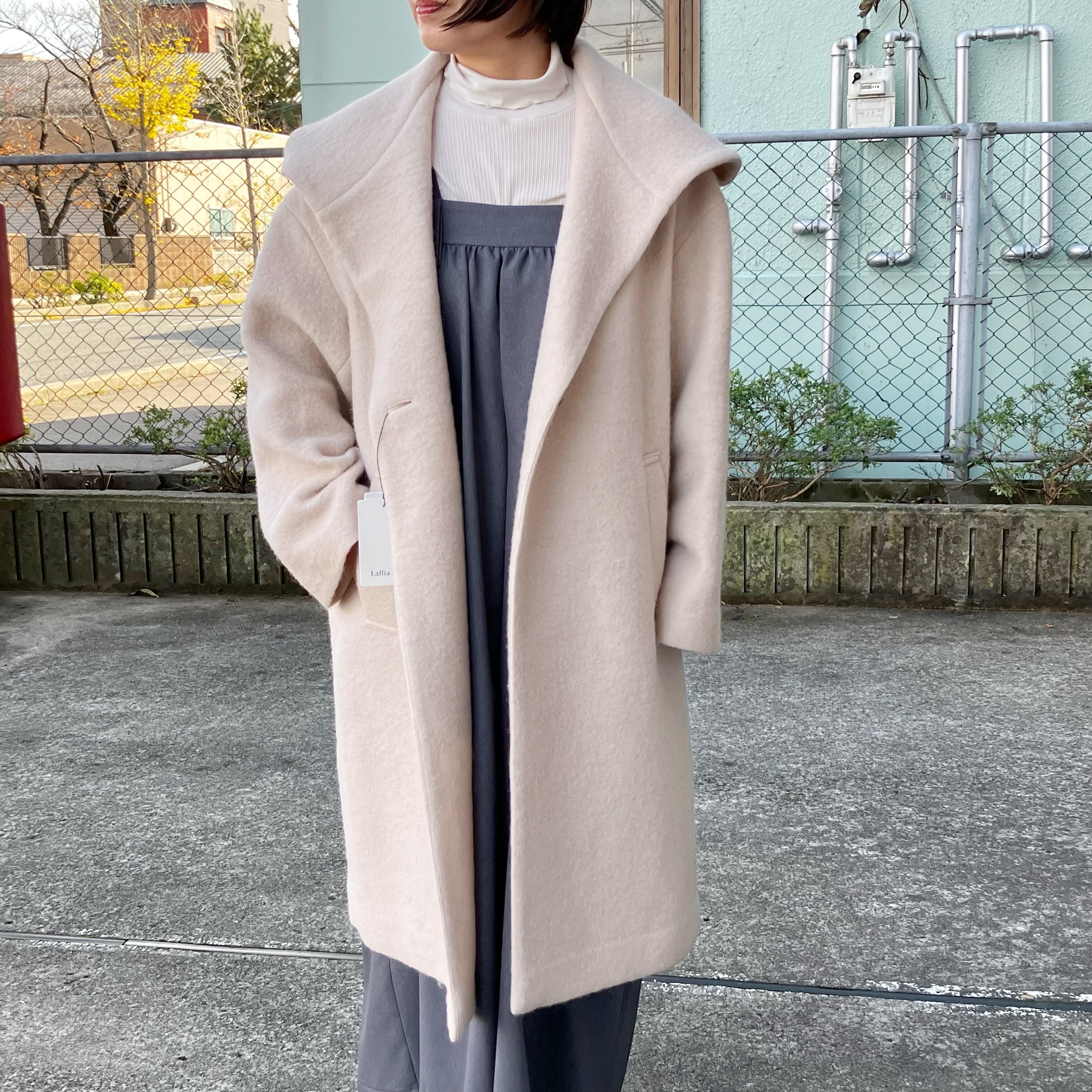 Lallia Mu ラリアムー 24AW ビッグカラースライバーコート Lallia Mu