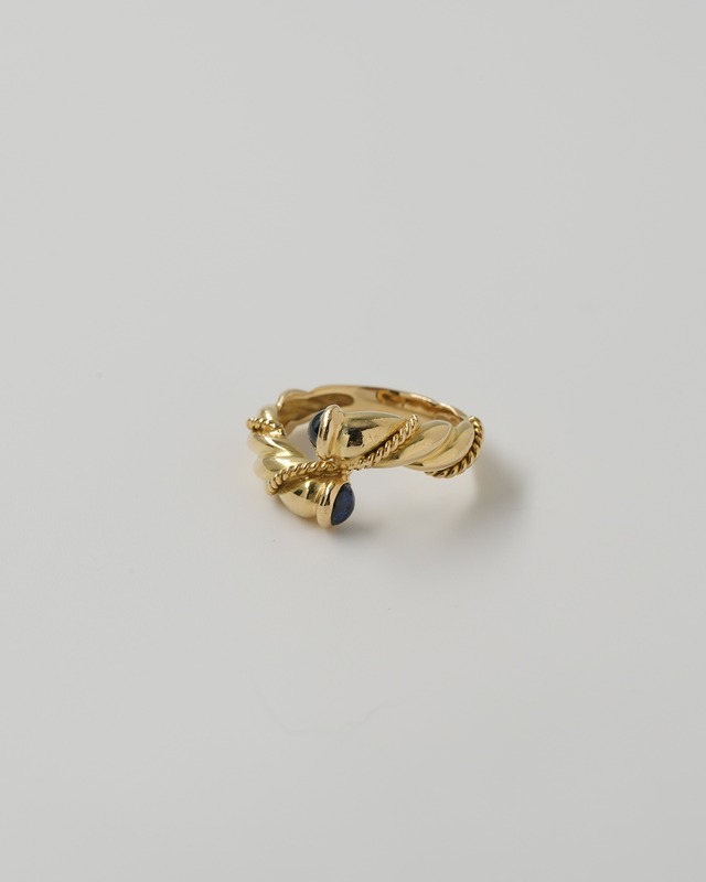 Old Tiffany&Co. Twist Sapphire Cabochon Ring #10.5　（オールド ティファニー ツイスト サファイア カボション リング 10.5号）