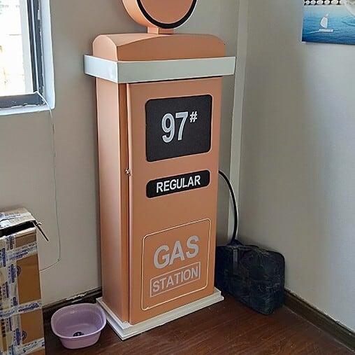 収納 ラック 給油機 レトロ ヴィンテージ調 3段 おしゃれ かわいい