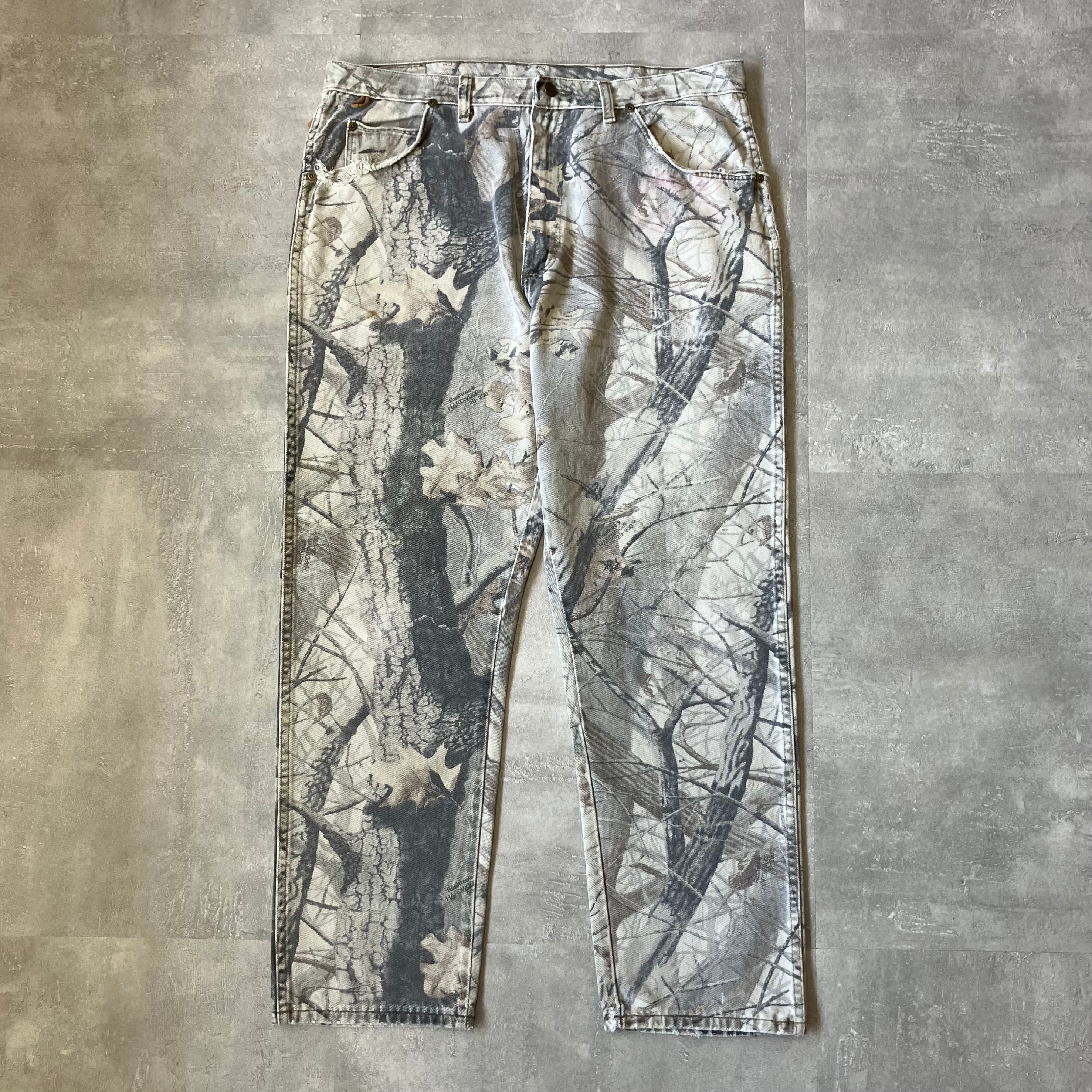 《実寸w37l29》Wrangler ラングラー リアルツリーパンツ ホワイト系 No.3492