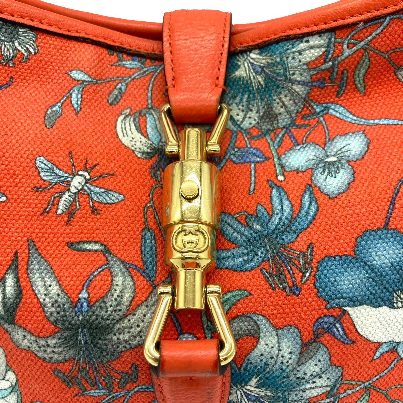 ABランク】GUCCI ニュージャッキー ショルダーバッグ フローラ 