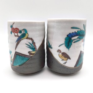 九谷焼・古九谷・組湯呑・夫婦湯呑・No.250917-45・梱包サイズ60