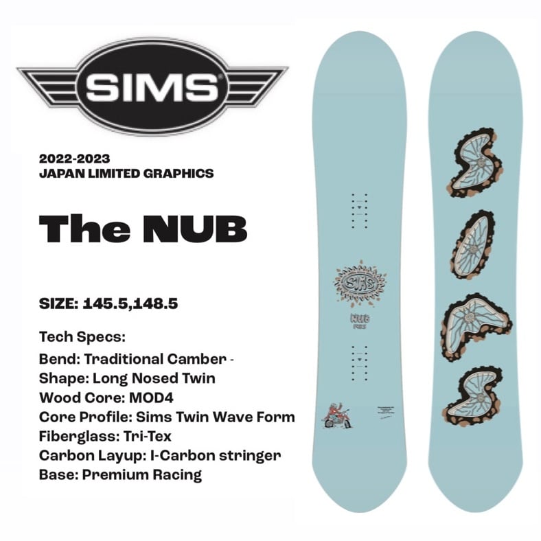 22-23 SIMS NUB JAPAN TLD スノーボード 定価44％オフ