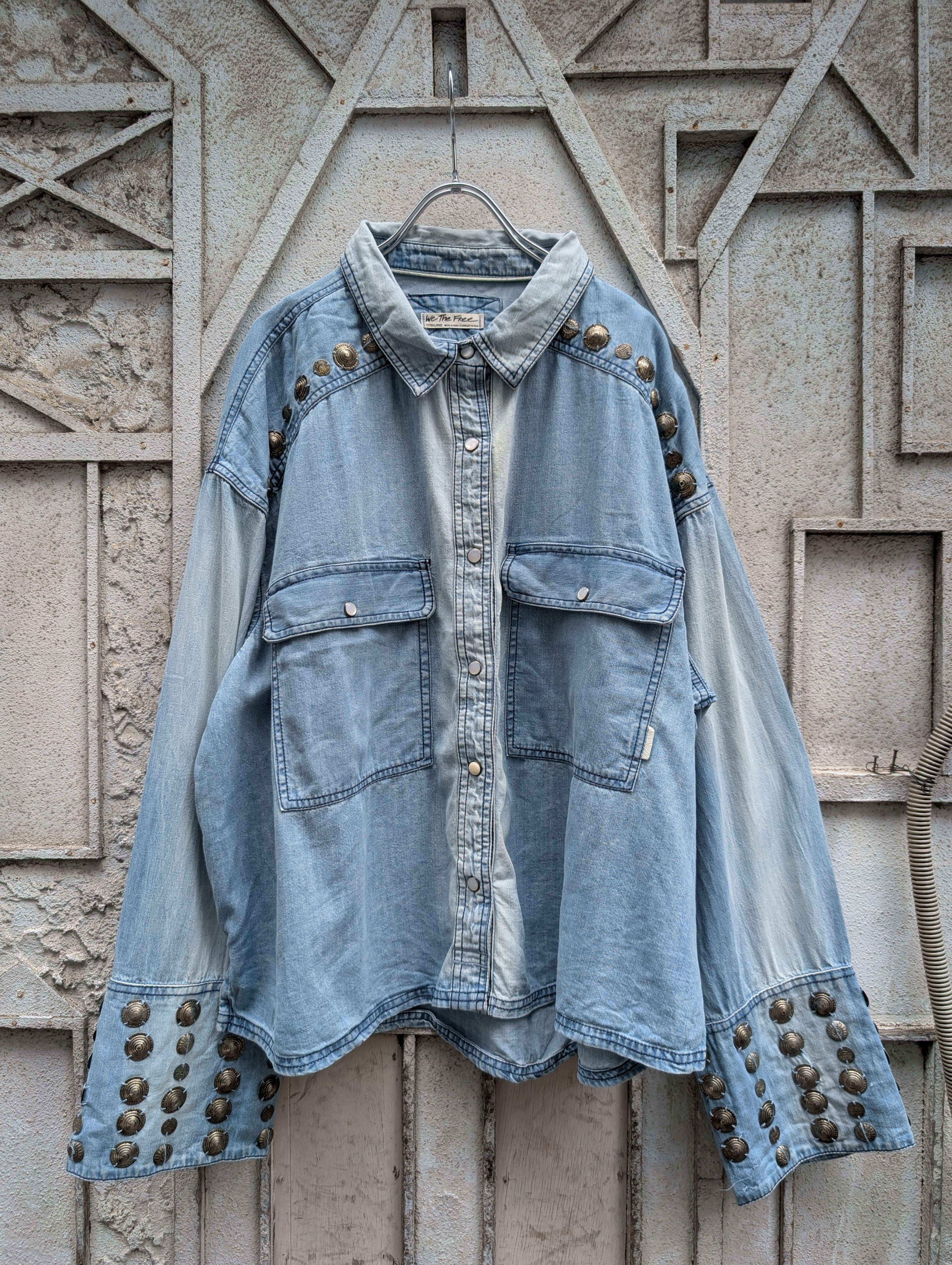 "WE THE FREE" concho denim shirt