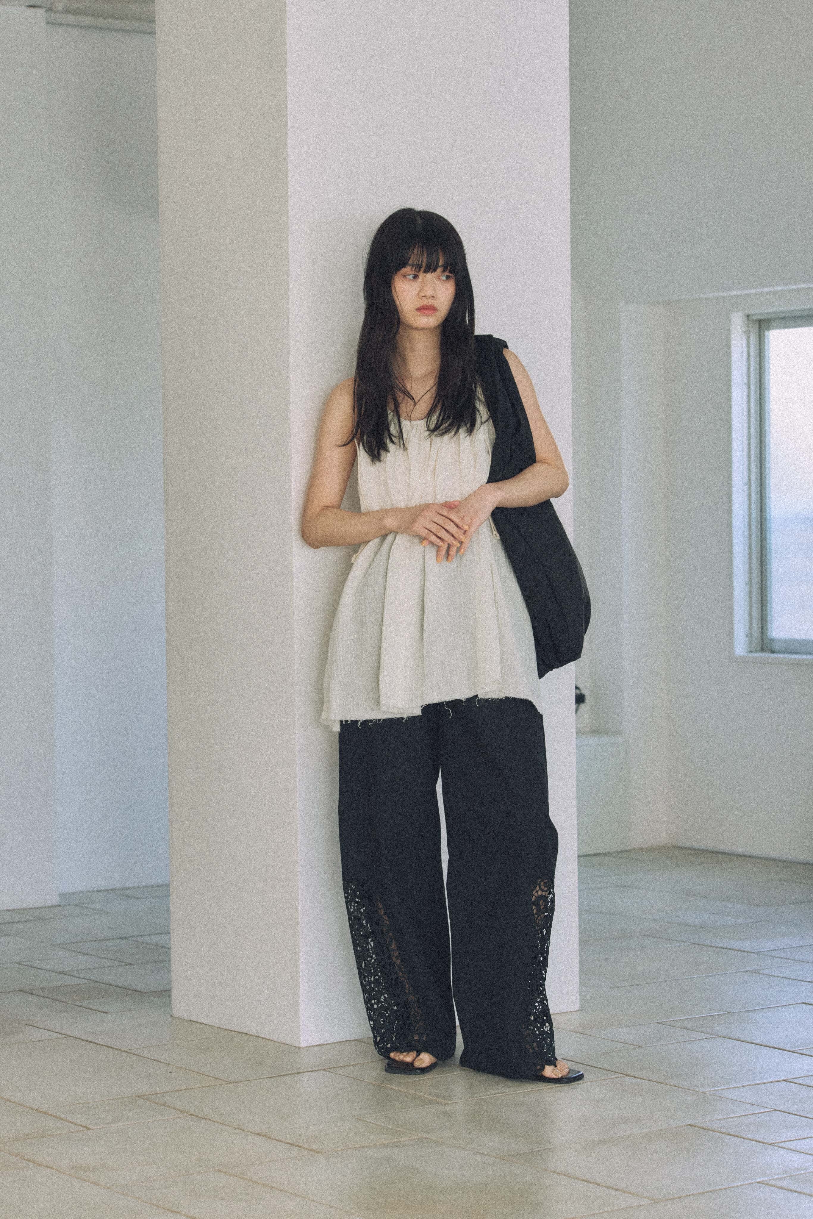 DU260503 Lace Docking Cotton Pants 【set up可】【T sizeあり】【Re