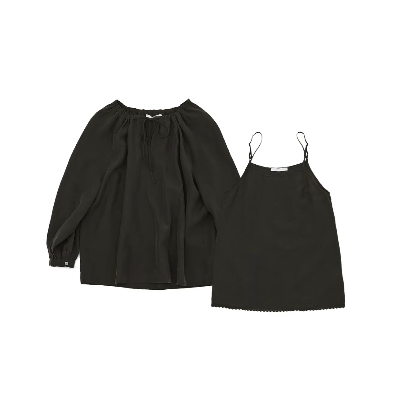Brume Drawstring Blouse Set F0580
