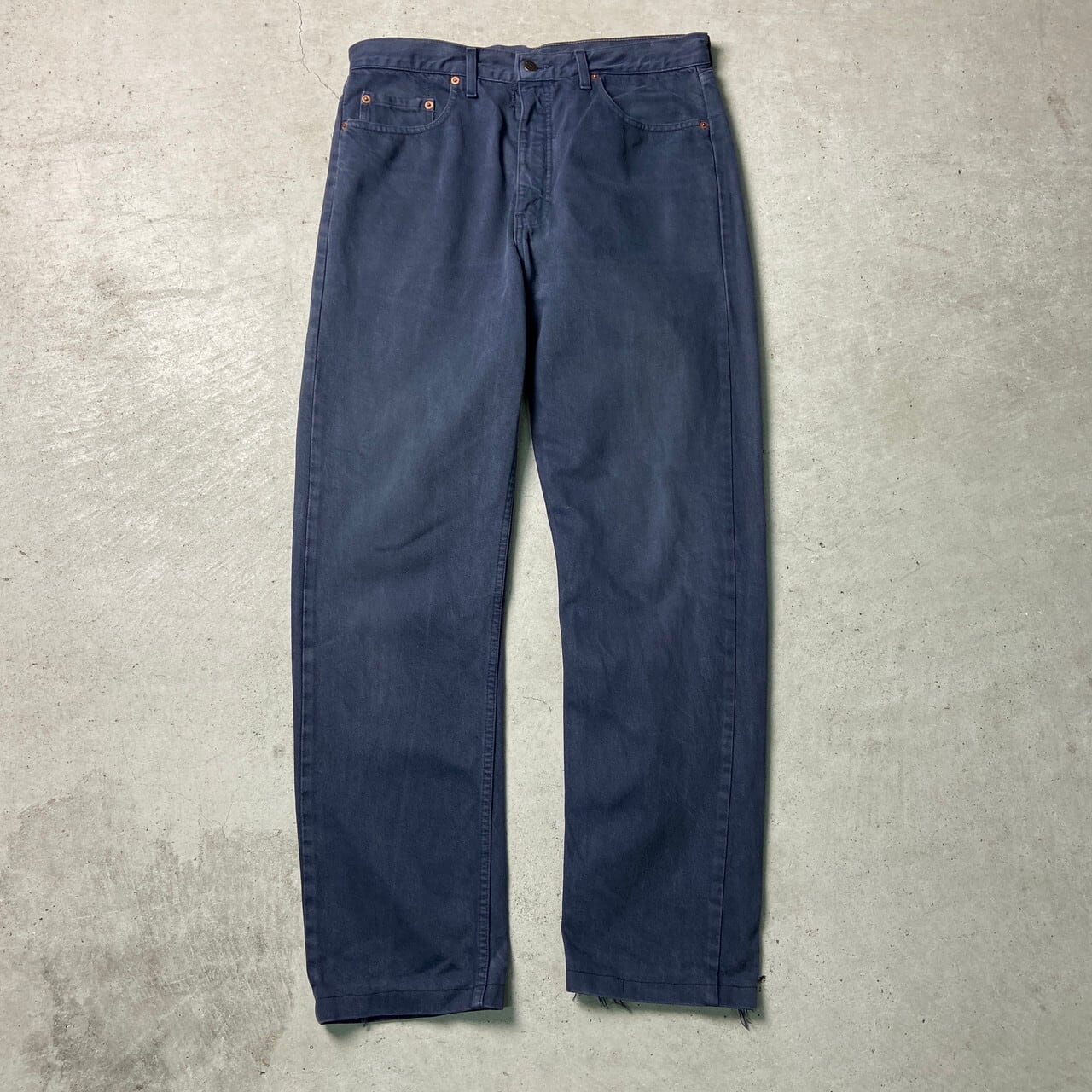 90年代 Levi's ユーロリーバイス 615 02 ワイドテーパードデニム カラーデニムパンツ メンズW36 レディース 古着 オレンジタブ  90s ビンテージ ヴィンテージ ナス紺 紺色 ネイビー パープル 紫【デニムパンツ】 | cave 古着屋【公式】古着通販サイト