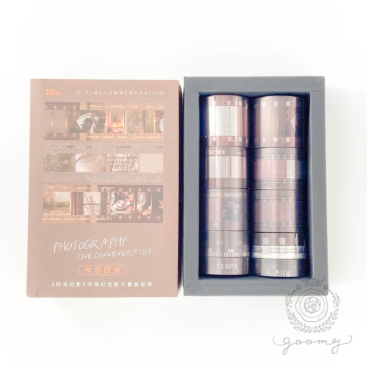 海外マスキングテープ 10点セット 再入荷】ネガ風マスキングテープ10個セットBOX <M19> | goomy