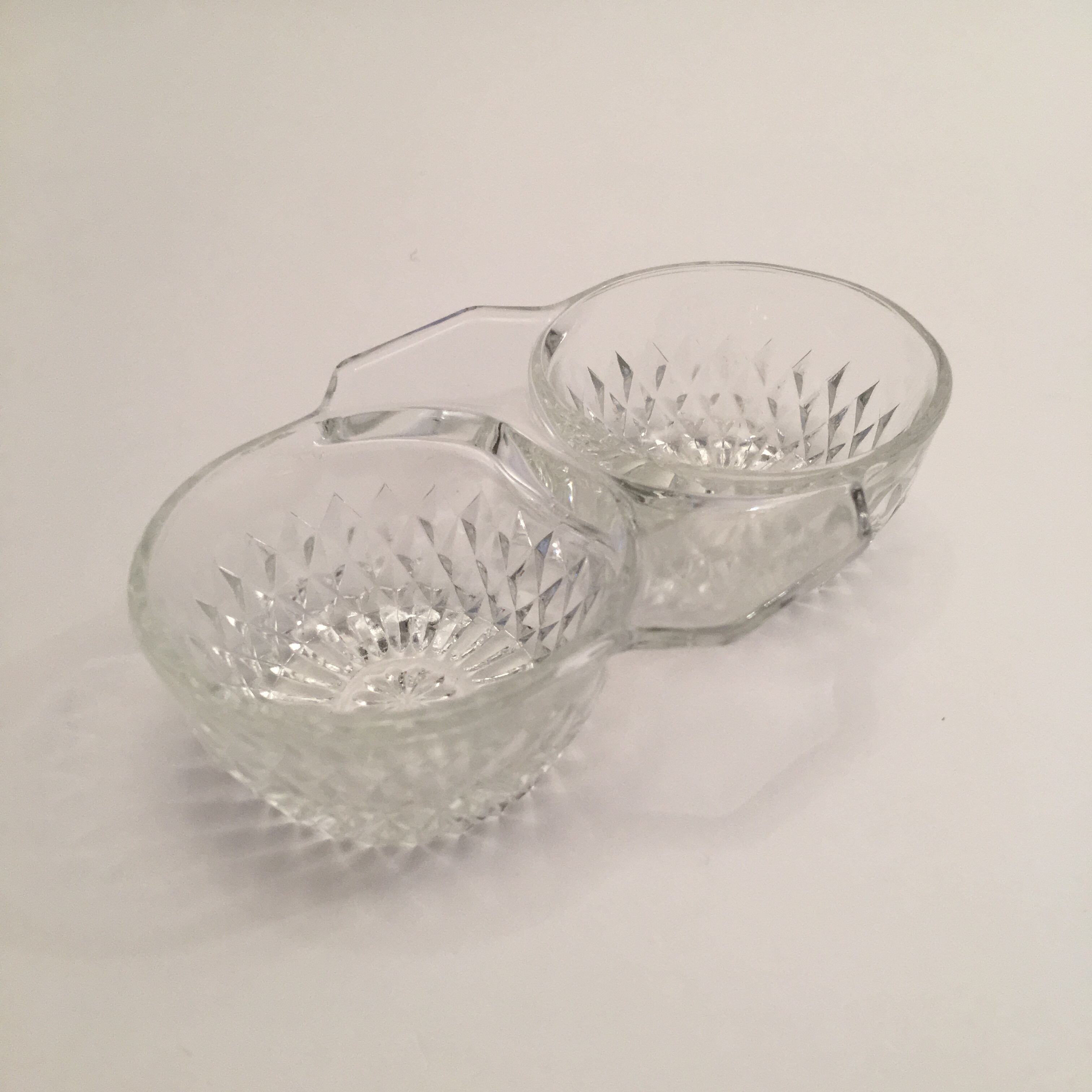 フランス アンティーク クリスタルガラス ソルト&ペッパーペア