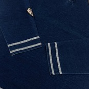 G-STAGE Jeans ジーステージ ヘンリーネック 長袖 Tシャツ カットソー L/インディゴ染め メンズ