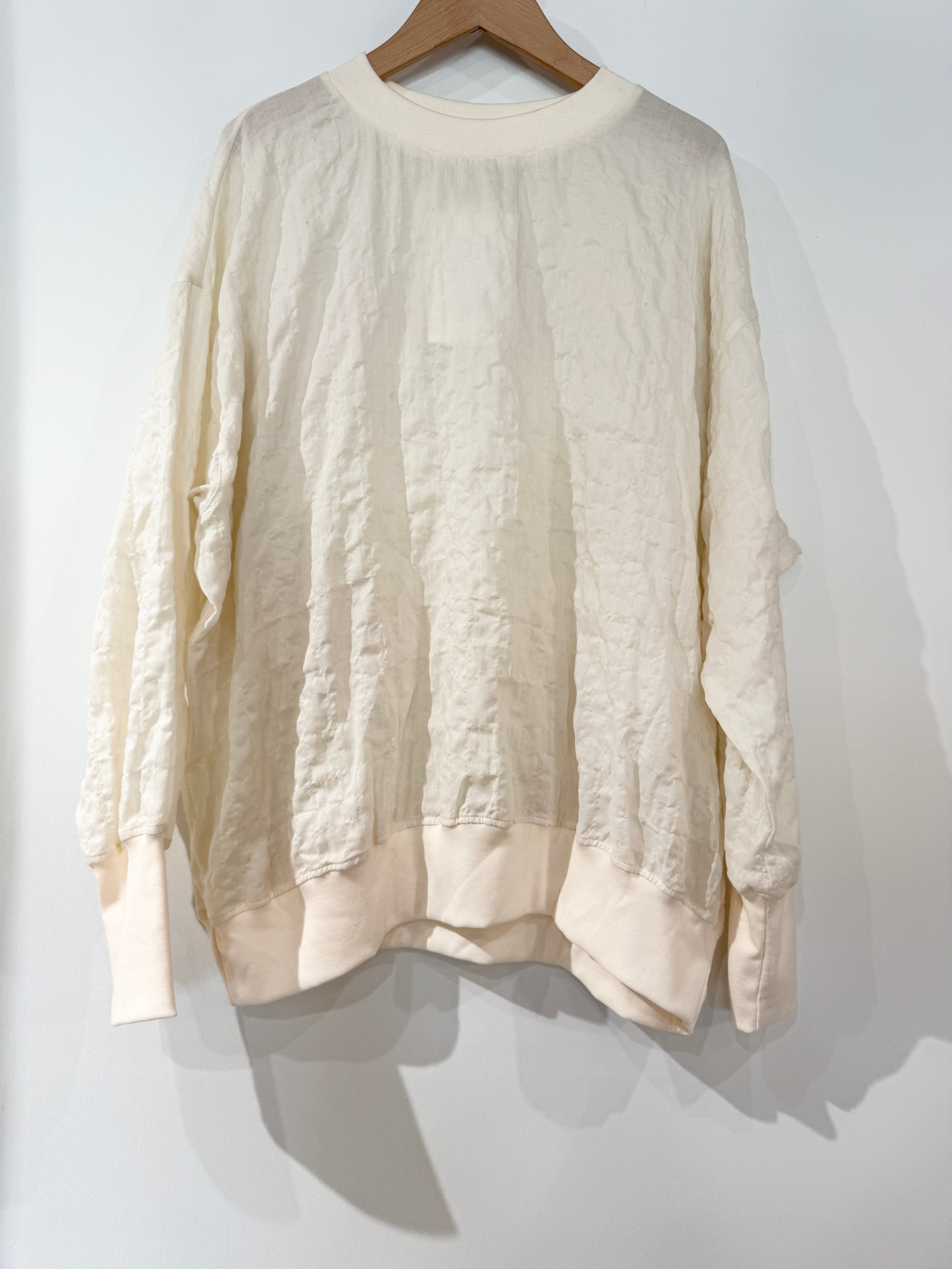 Chloro sister・toujours ensemble/クルーネックブラウジングプルオーバー ナチュラル