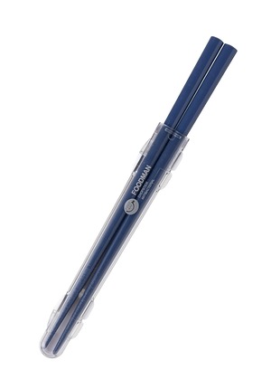 【在庫のみ】シービージャパン 箸  抗菌仕様 アッシュネイビー 食洗機対応 弁当用箸 20.5cm カチャカチャ鳴らない 出し入れしやすい専用ケース 天然木 塗り箸 DSK