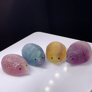 124限定品☆大家族フローライトハリネズミさん