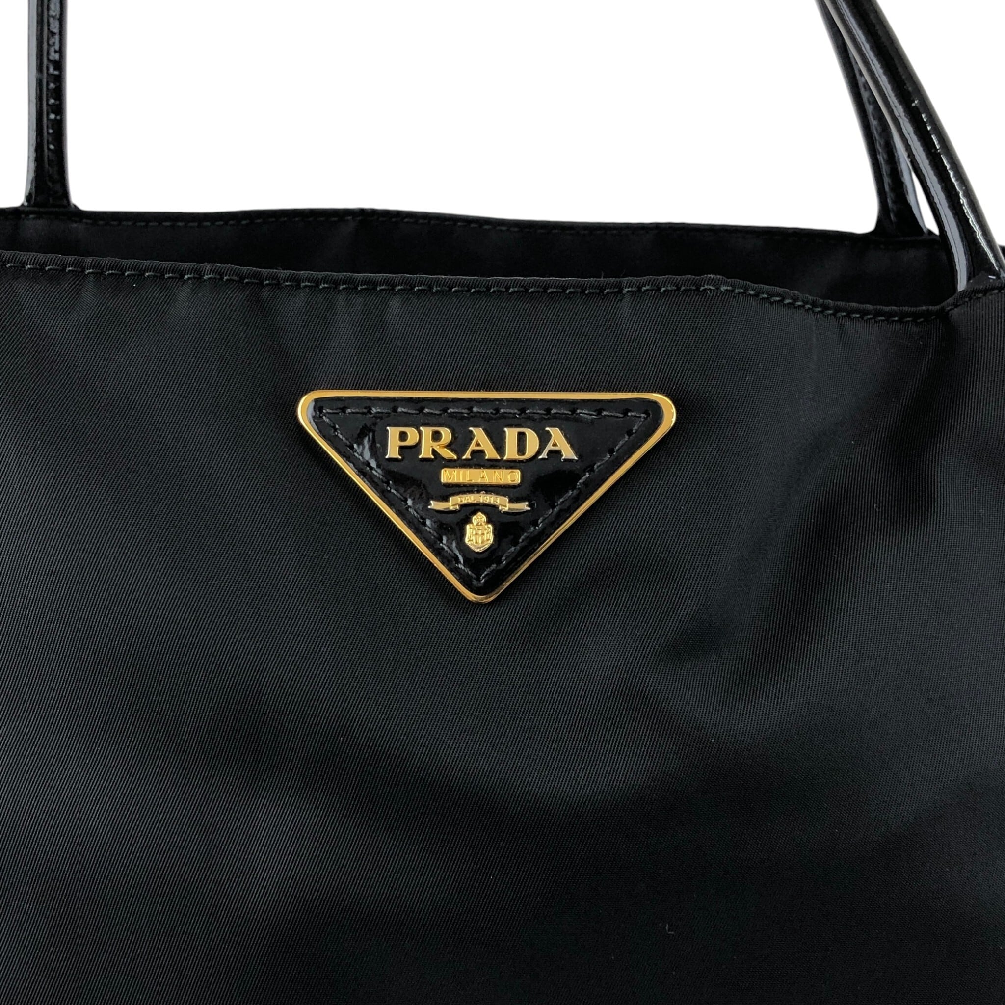 PRADA プラダ トートバッグ ブラック トライアングル ナイロン vintage