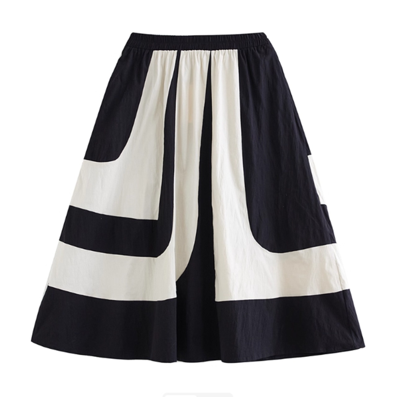 モノトーン グラフィック スカート 00244