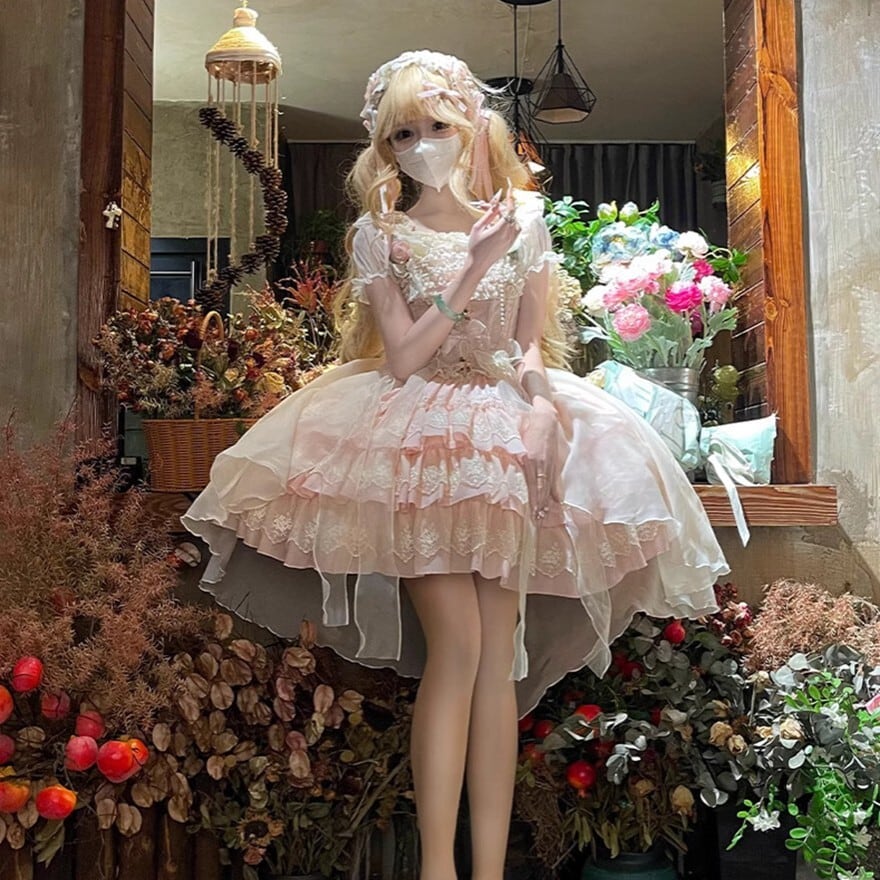 プリンセスロリィタ ゆめかわいいドレス ジャンパースカート ふんわり