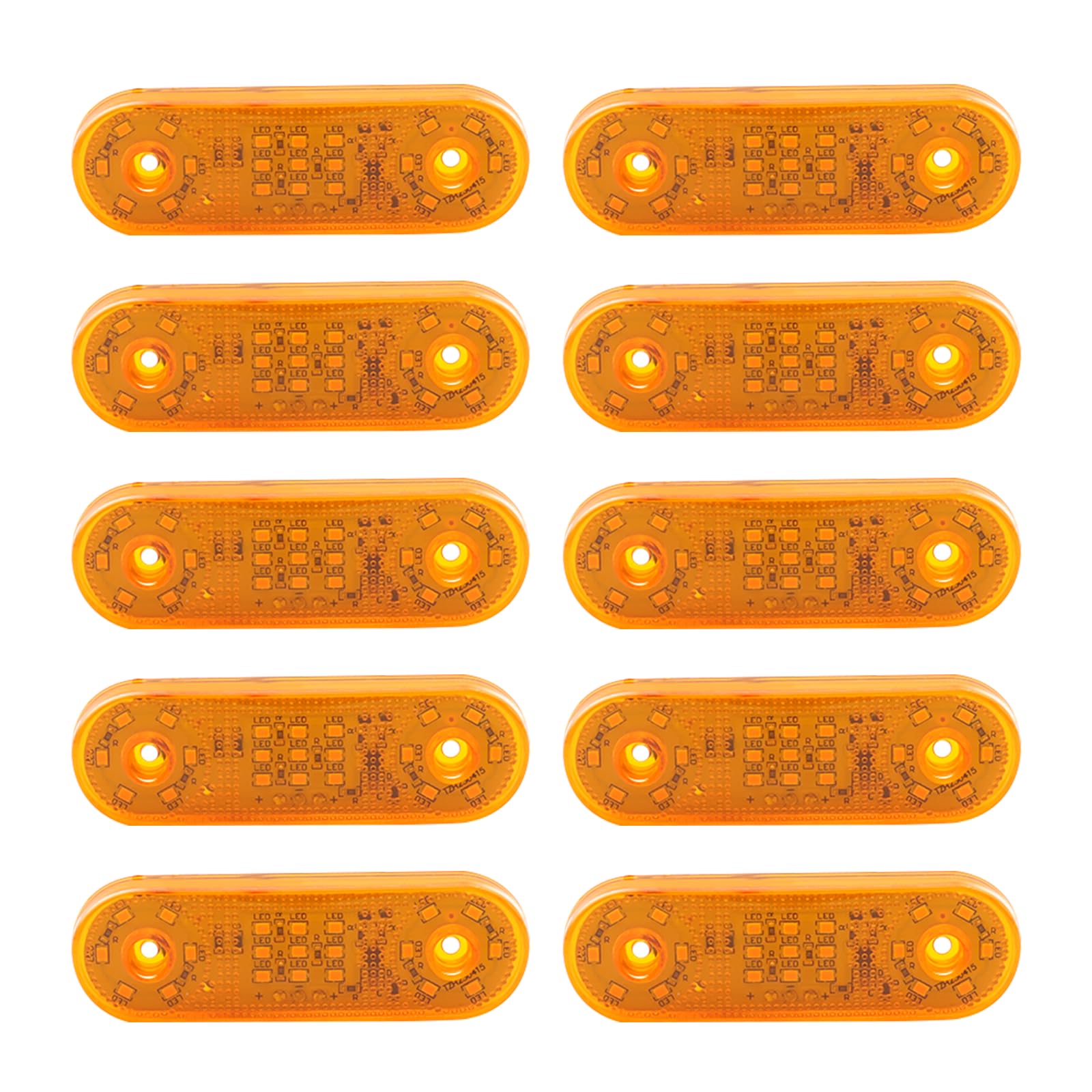 サイドマーカー(10個入り) 21LED 車 トラック用 LED 車幅灯 車側灯 点滅ライト ストロボ 二つのモード 常時点灯 点滅 高輝度 防水 レッド