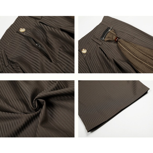 draped striped wide slacks　ドレープストライプワイドスラックスパンツ　J1694