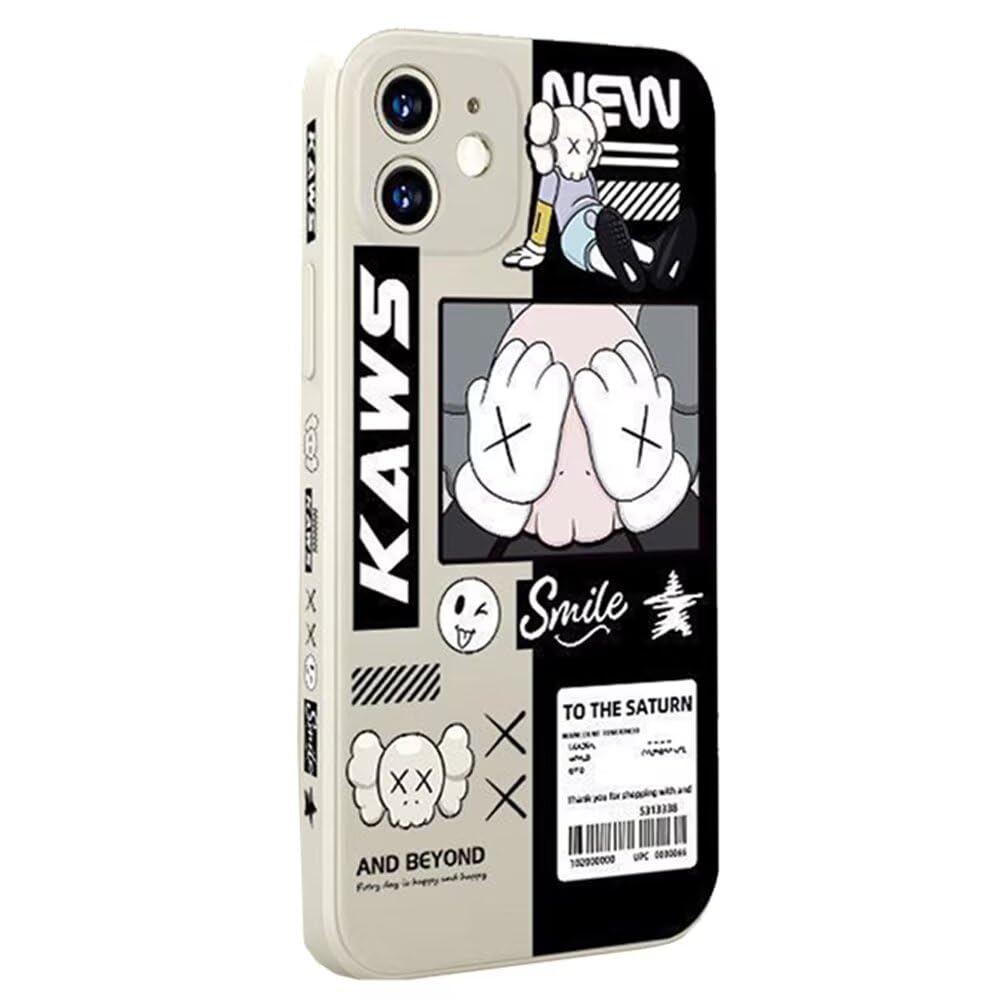 iPhone SE2 SE3 用 ケース カウズ iphone 7 8 用 シリコン 保護カバー 人気 おしゃれ スマホケース キャラクター バンパー レンズ保護 ワイヤレス充電対応 アイフォン7/8/SE2/SE3 用 White