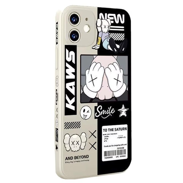 iPhone SE2 SE3 用 ケース カウズ iphone 7 8 用 シリコン 保護カバー 人気 おしゃれ スマホケース キャラクター バンパー レンズ保護 ワイヤレス充電対応 アイフォン7/8/SE2/SE3 用 White