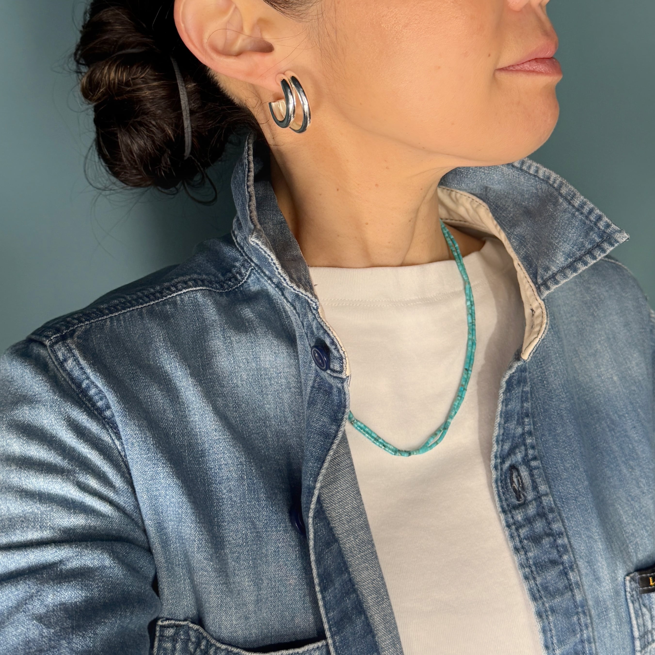Indian Jewelry》 チューブ ターコイズ 2連 ネックレス | 【公式通販