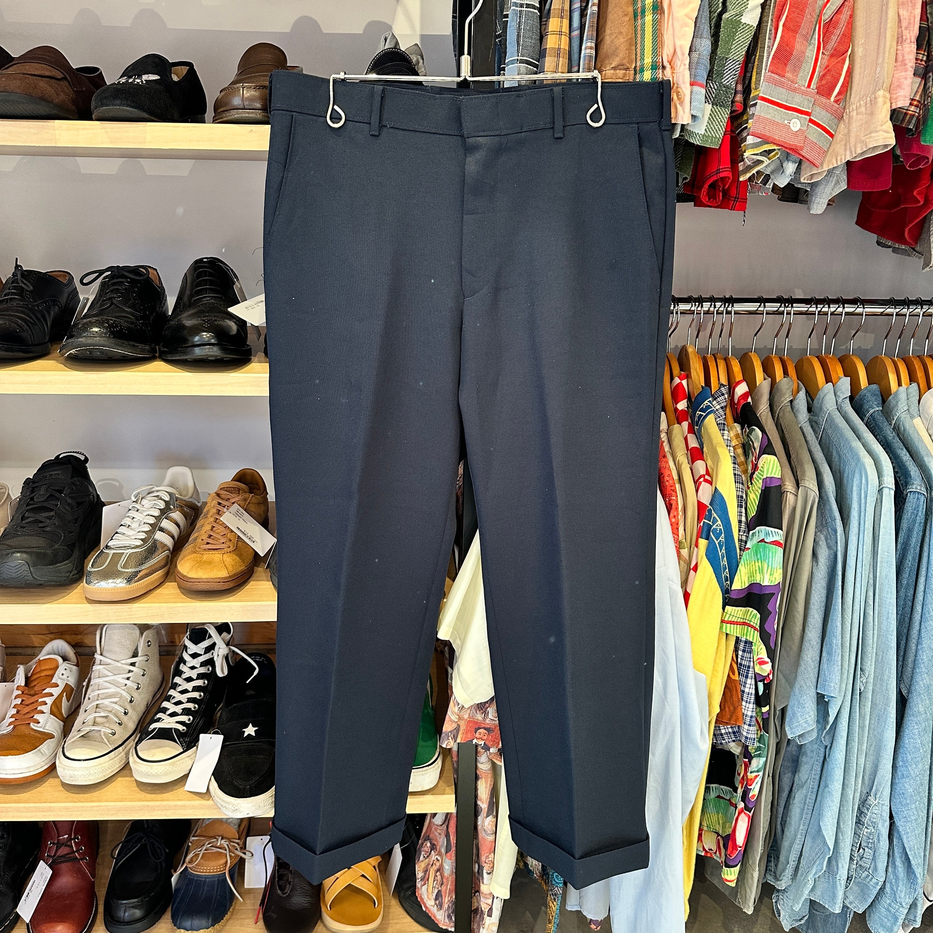 1980'S LEVI'S ACTION SLACKS NAVY SIZE 実寸W34.5 L26.5 | safarionline