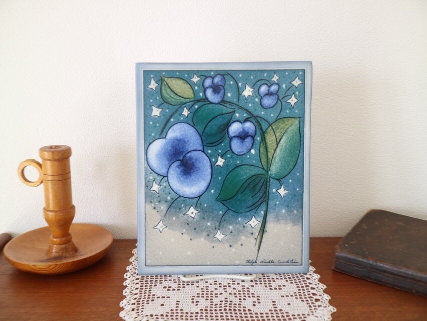 ARABIA / Helja ヘルヤ / 陶板 パンジー Nyt ja aina No.6132