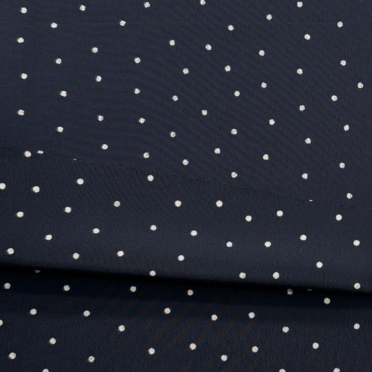 TC320◆3ｍ◆M◆ポリエステル100％ジョーゼット生地◆小水玉模様◆ネイビー