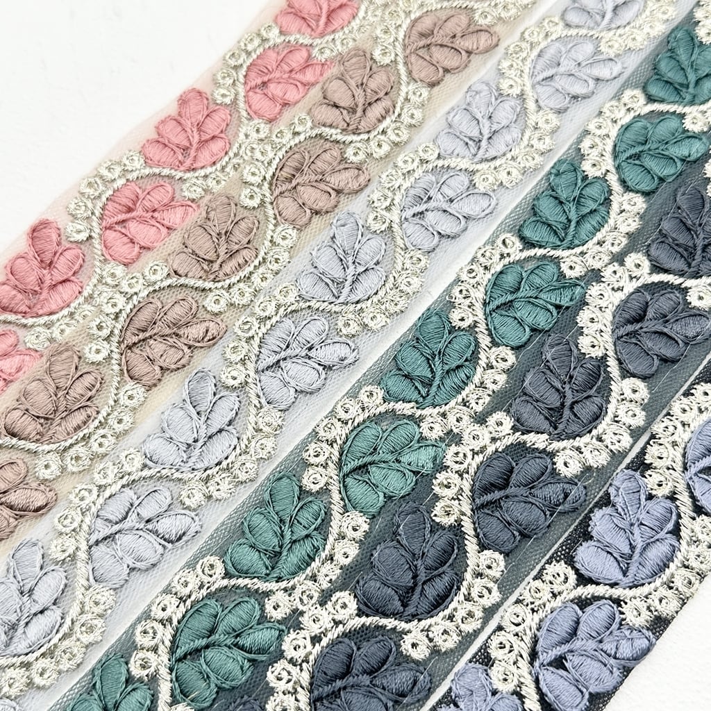 ドリーム [ダークグリーン]インド刺繍リボン 2716 | インド刺繍リボン