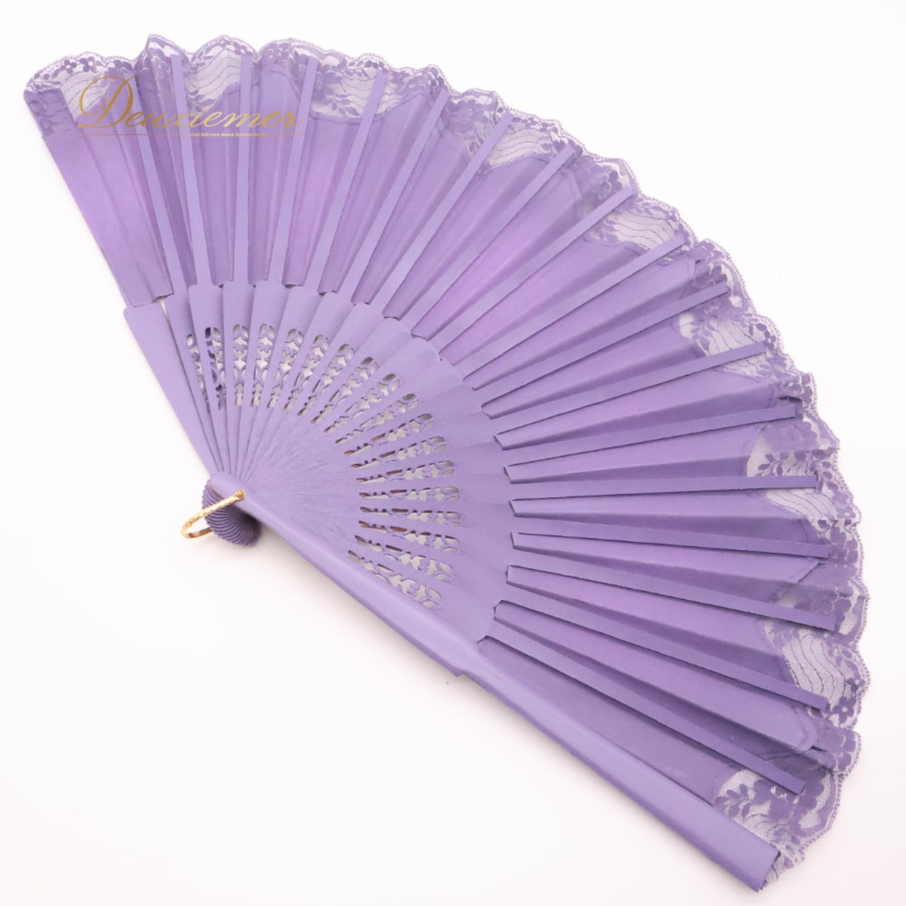 フラメンコ 小物 33.5cm アバニコ パープル系 ゴールド系 紫 扇子 せんす レース 花柄 模様 小道具 ダンス小物 華やか 練習 レッスン 舞台 発表会 イベント ダンス ステージ フラメンコ小物 おしゃれ かわいい