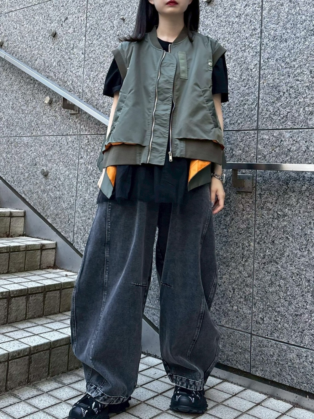 MMF121VEC ハンカチーフヘム MA-1ベスト