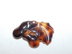 瓢箪鼈甲帯留 tortoiseshell work  obi sash clip(gourd)