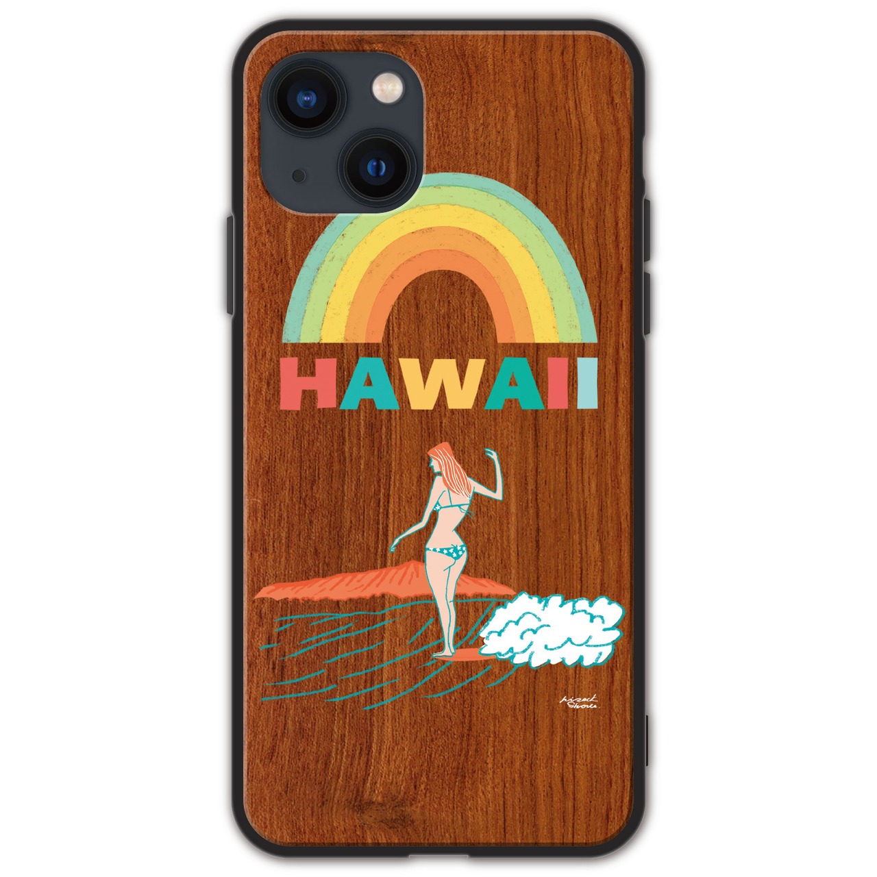 hirockshow（ヒロックショウ）ウッド スマホケース【rainbow】
