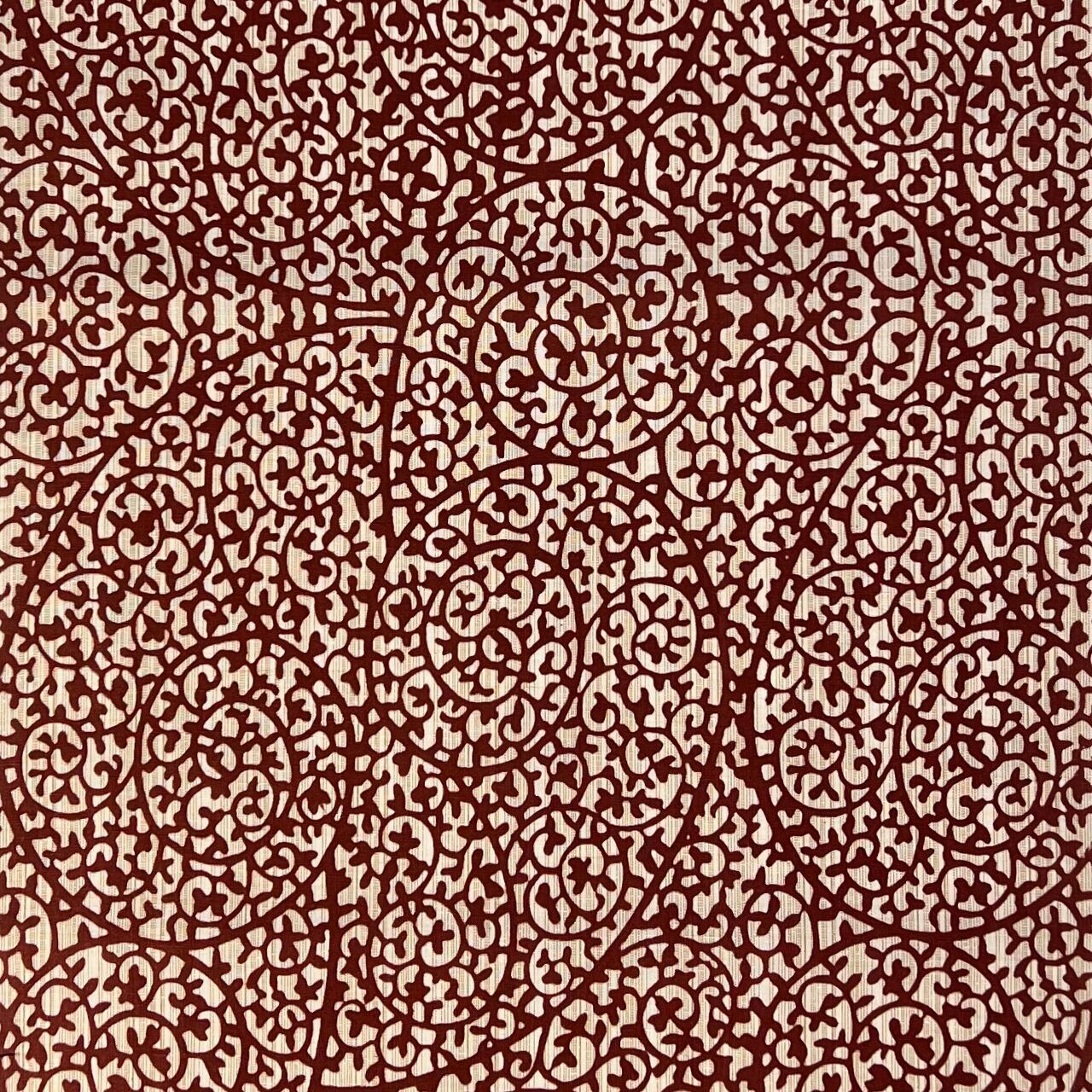 蛸唐草手拭い ベージュ×茶