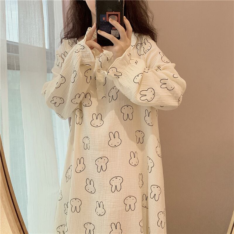 プリント柄レディースオータムロングスカート コットン 大人ガーリー スウィート キュート カジュアル 秋物 萌量不足27271259628