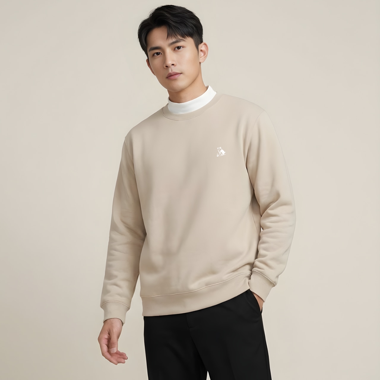 BIRDIE SUNFLOWER WOOL LINING SWEAT/BG