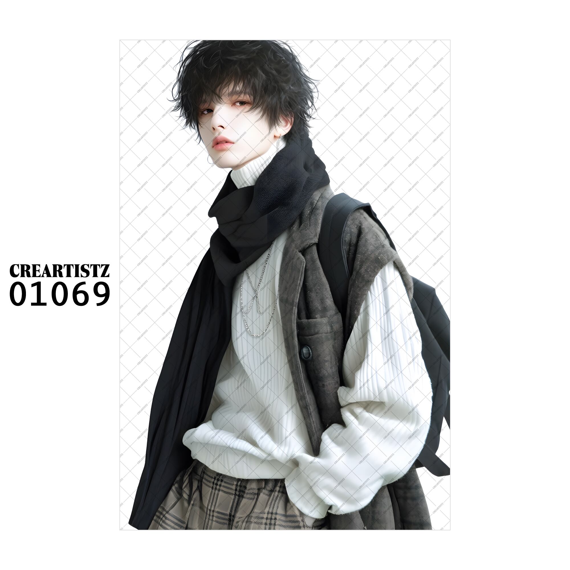 01069 ボーイ クール オリジナル ペーパー/ステッカー 4枚セット CREARTISTZ