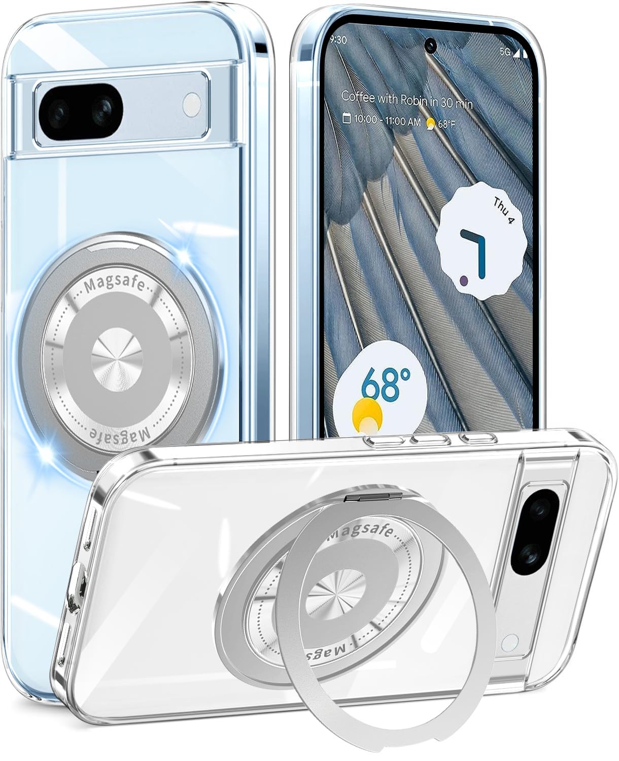 Cexitesuo For Google Pixel 7a ケース クリア リング付き 耐衝撃 ピクセル 7A カバー