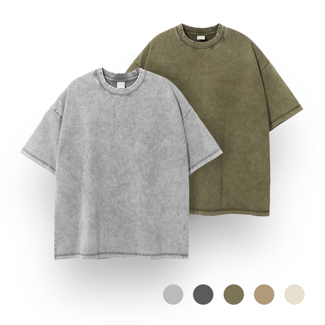 ウォッシュドプレーンTシャツ_< 5:color >
