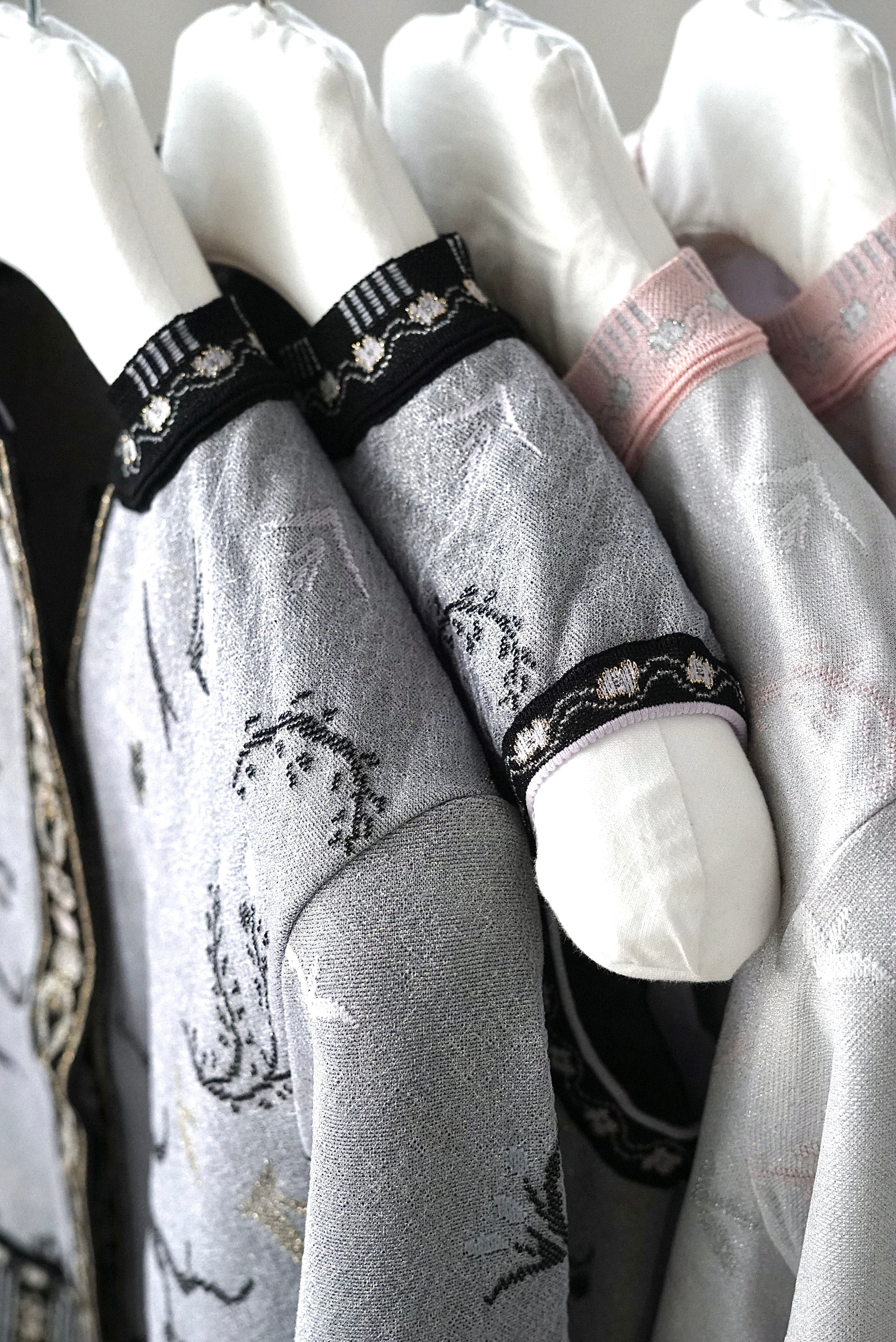 Mame Kurogouchi / Layered Jacquard Knit Cardigan ( BLACK, PINK