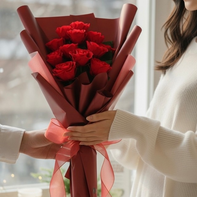 プリザーブドフラワー｜バラ（12本）の花束