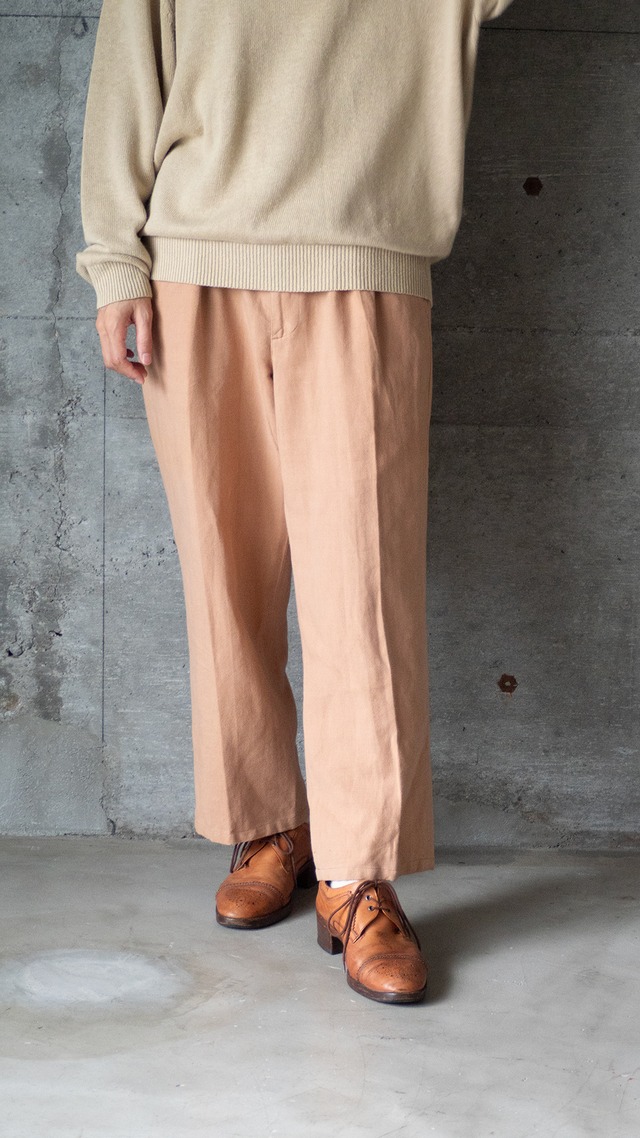 "PARK MILLER" 1990s Linen cotton 2tuck trousers