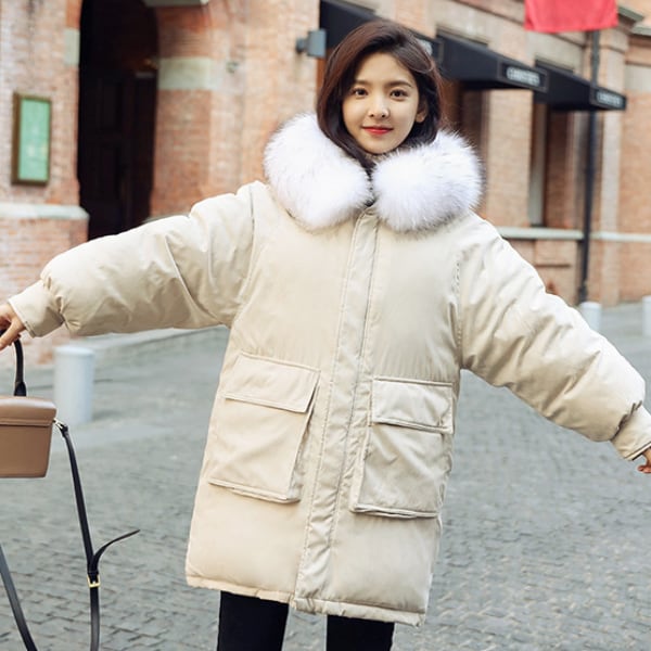 韓国　ファー　アウター　可愛い　白コート　ファーコート