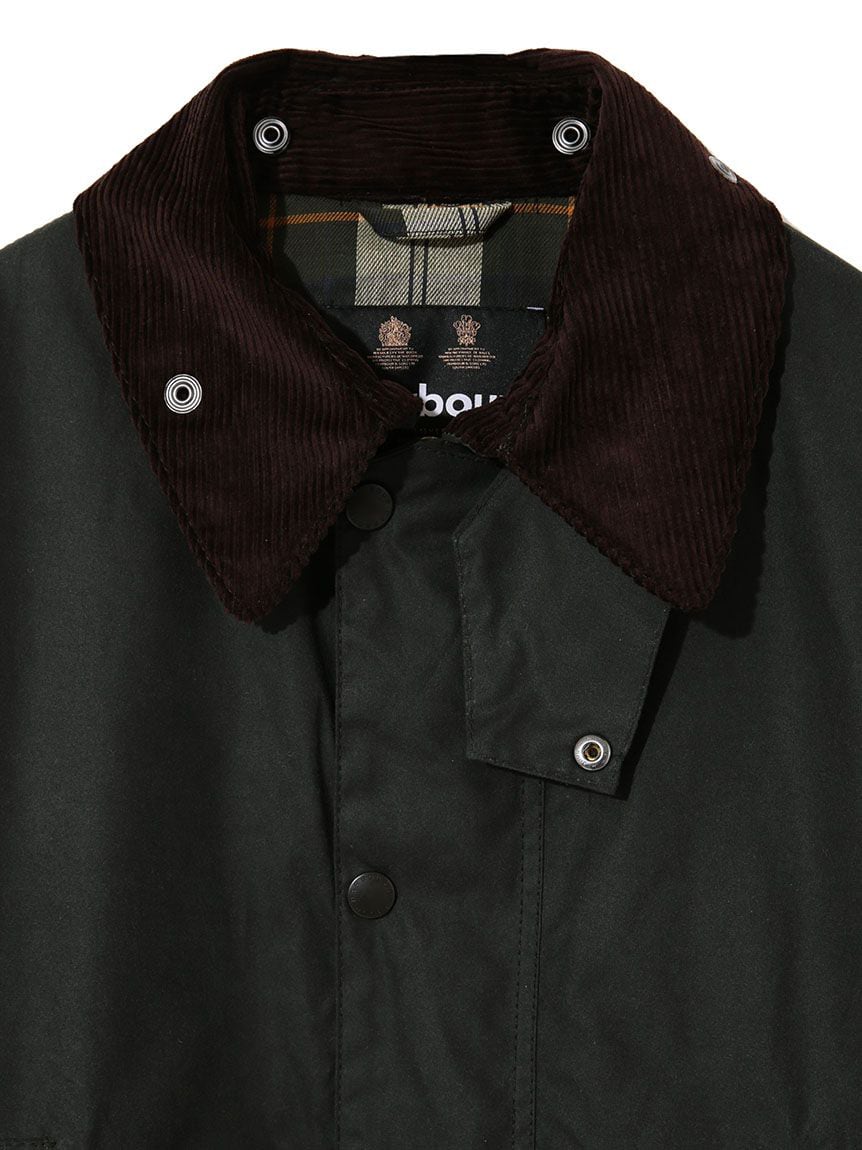 Barbour(ﾊﾞﾌﾞｱｰ) - OS BORDER WAX JACKET(ｵｰﾊﾞｰｻｲｽﾞﾎﾞｰﾀﾞｰﾜｯｸｽｼﾞｬｹｯﾄ