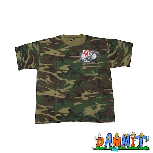 [RYOTADAIMON] HermitMonster PatchAirbrushed/ Ranger 80s CamouflagePocketT-Shirts