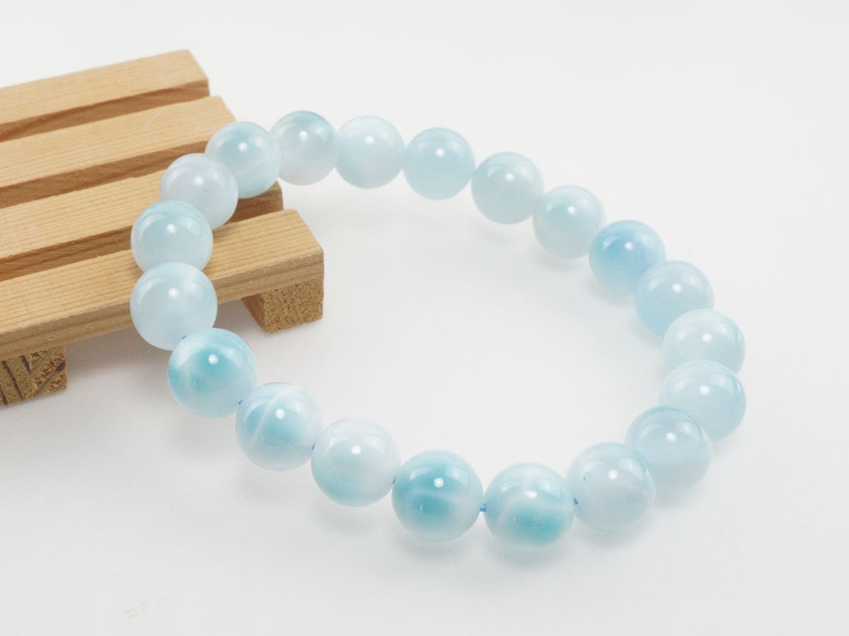 週末SALE【天然石】ラリマーブレスレット／一点もの ラリマー ブレスレット 10mm 一点物 111-38089 | 天然石